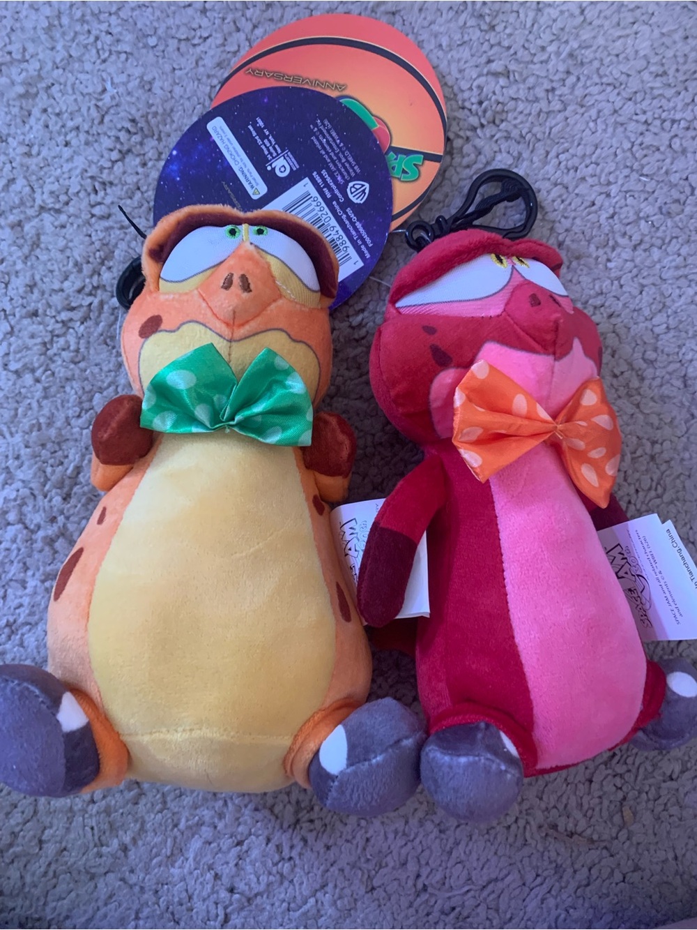 Warner Bros. Space Jam Plush Keychains -Set of 2